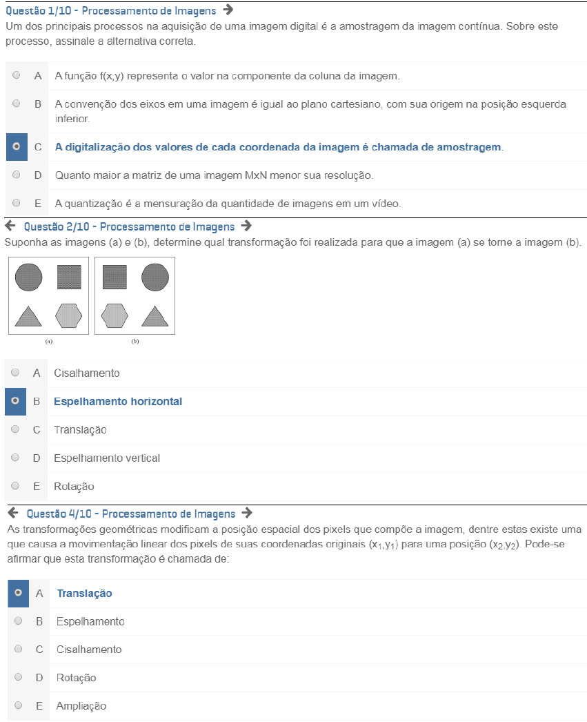 Processamento digital de imagens Transformações Geométricas