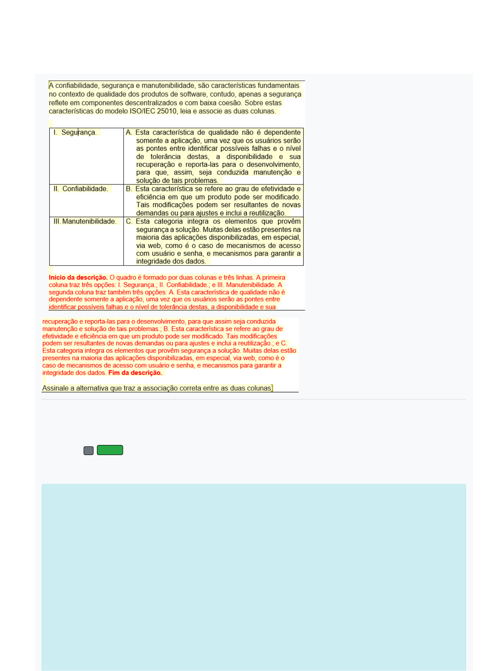 Grátis: Avaliação - Arquitetura de Software - Questões Resolvidas com  Gabarito em PDF, image size:1684x2324