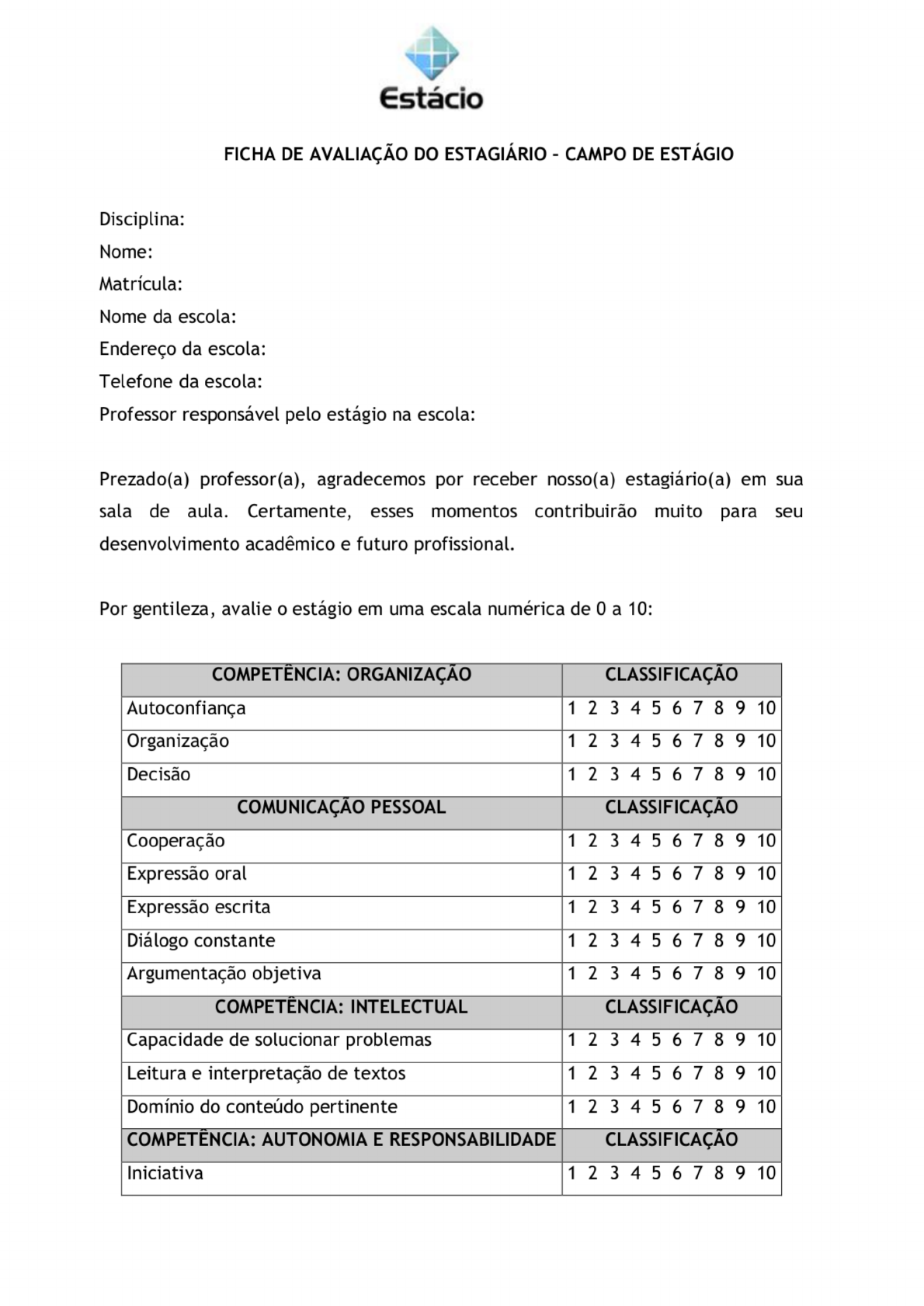 Relatório De Estágio Supervisionado Enfermagem