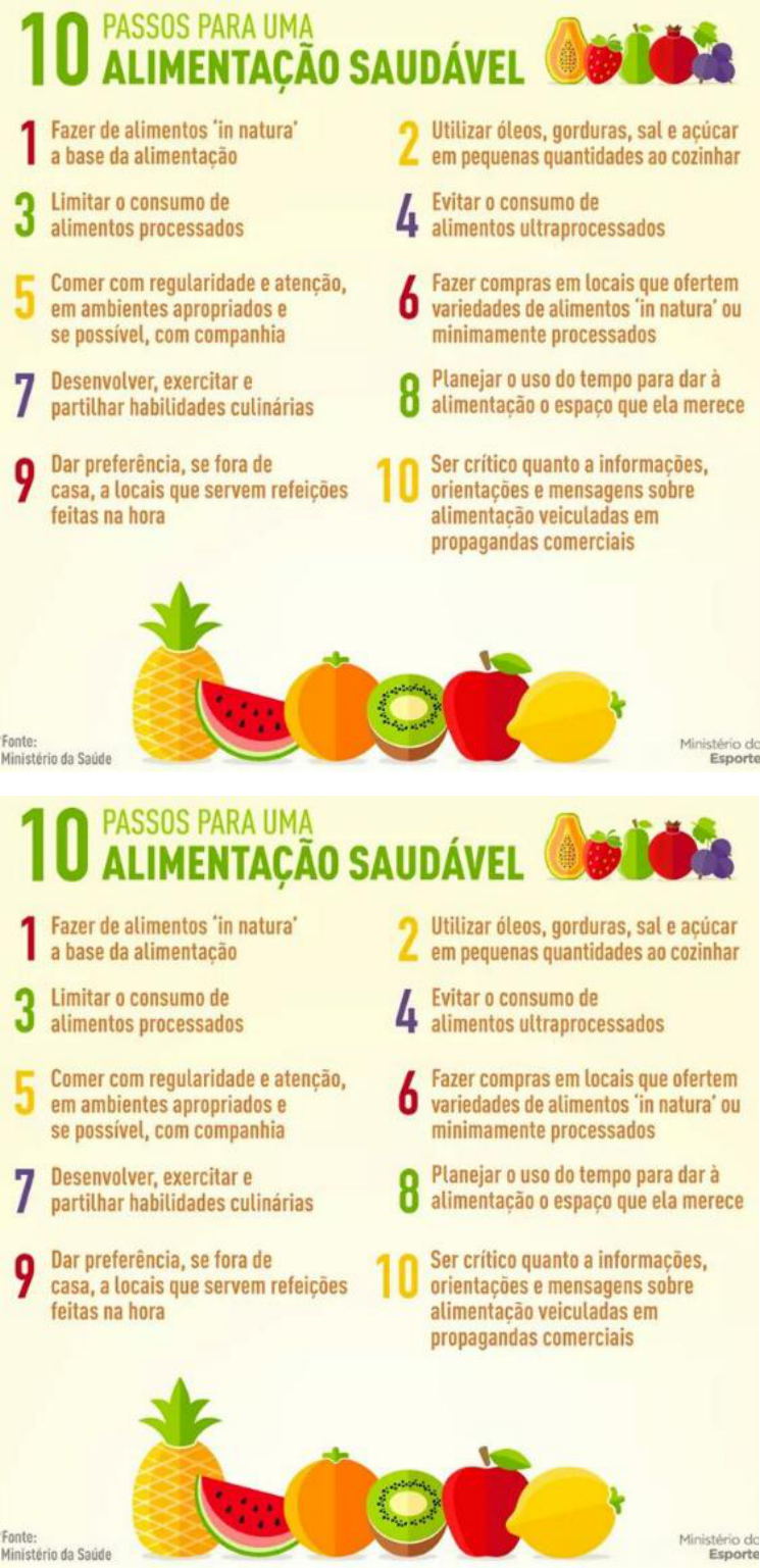 Folder 10 Passos Da Alimentação Saudavel - Planos, Programas E Projetos ...