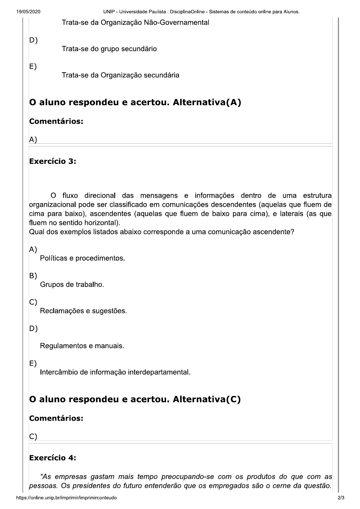 Ed Mod 3 Comportamento Humano Nas Organizações Psicologia 7119