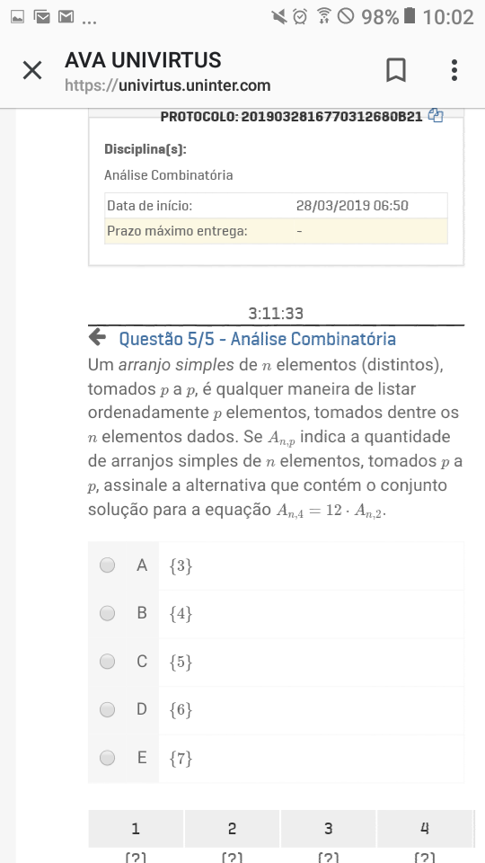 prova - Análise Combinatória e Probabilidades