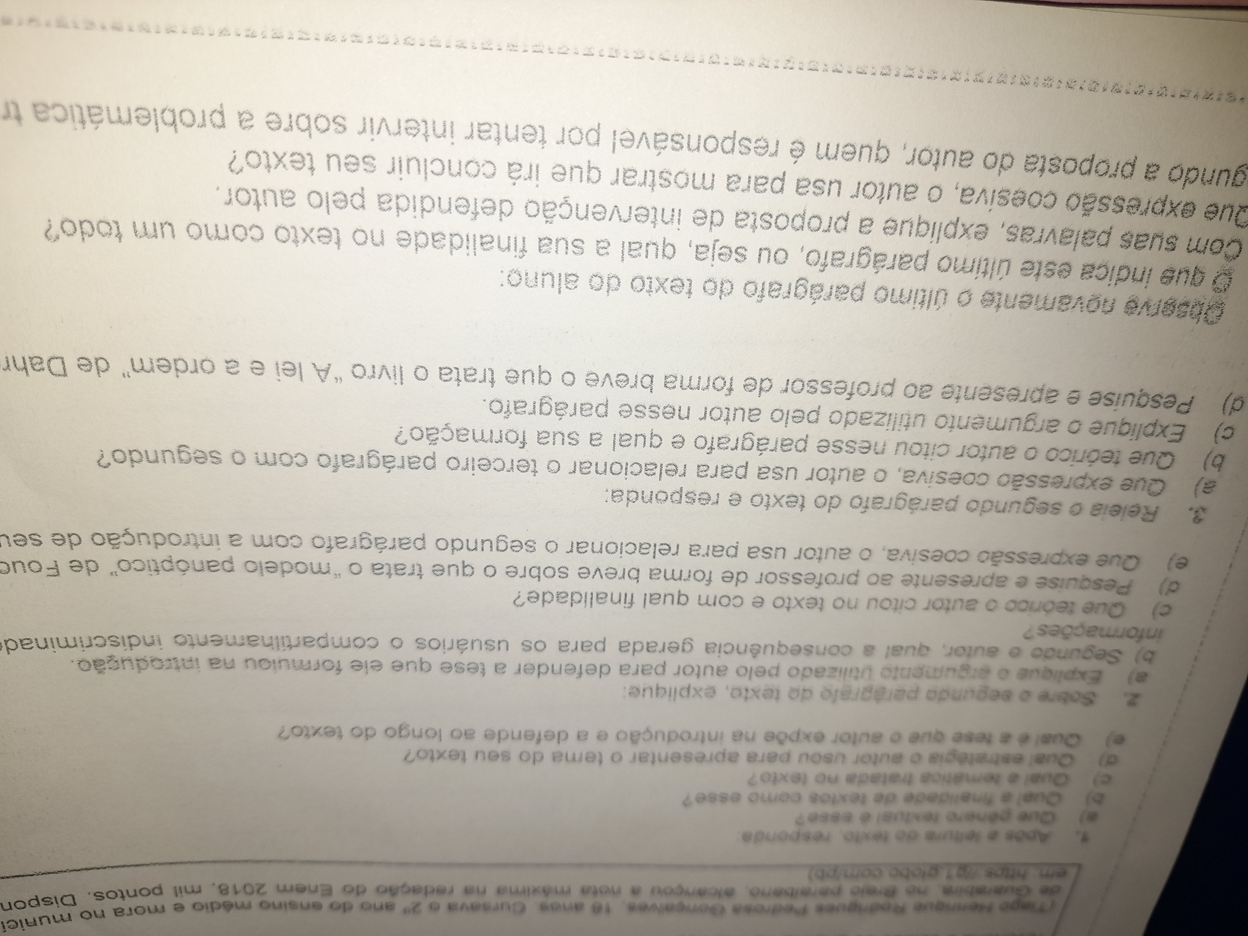 Questões Sobre Texto Dissertativo Argumentativo Com Gabarito