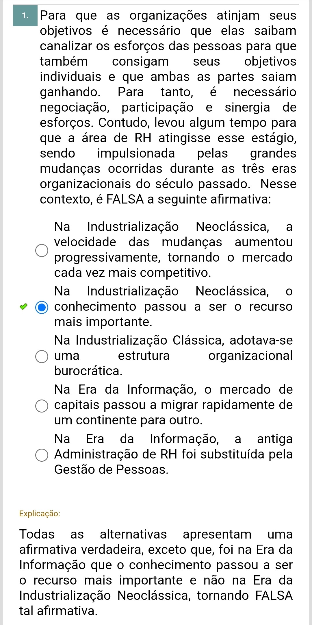 Simulado - Base de Gestão - Estácio - EAD - Bases de Gestão