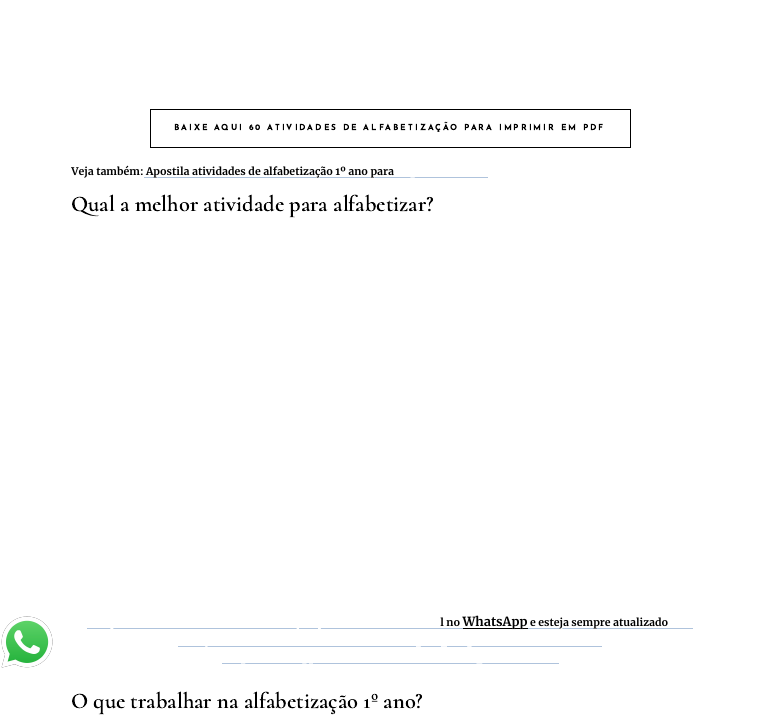 60 Atividades de alfabetização para imprimir [em PDF]