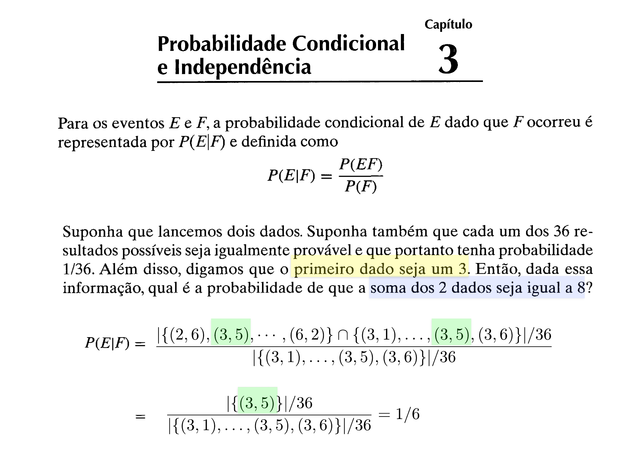 Probabilidade - aula 3 - Probabilidade Condicional 