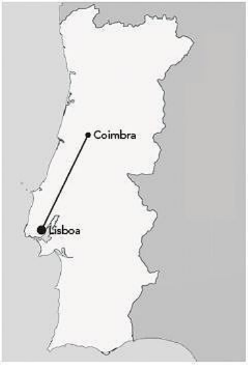 um brasileiro viajou para Portugal desembarcam em Lisboa chegando ao hotel  ele pegou um mapa de escala 