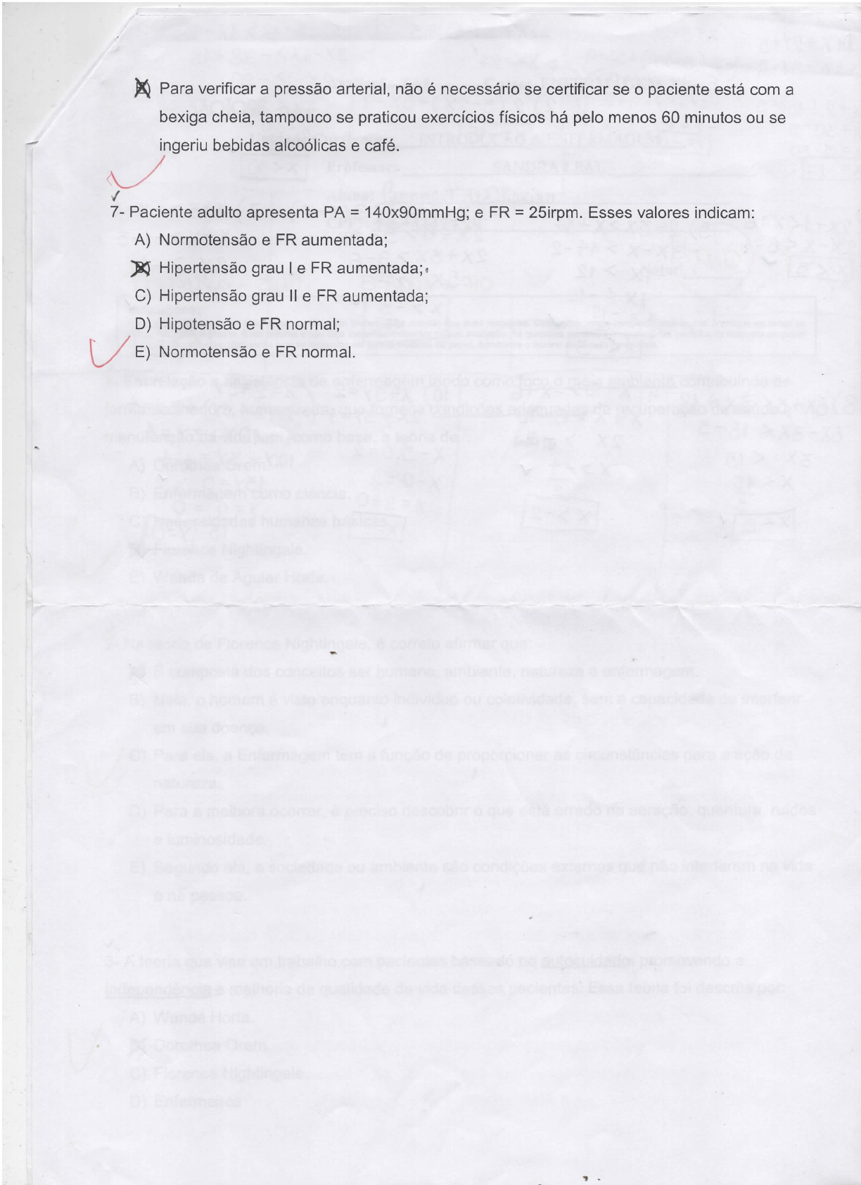 Prova de introdu o enfermagem ta1 introdu o enfermagem e