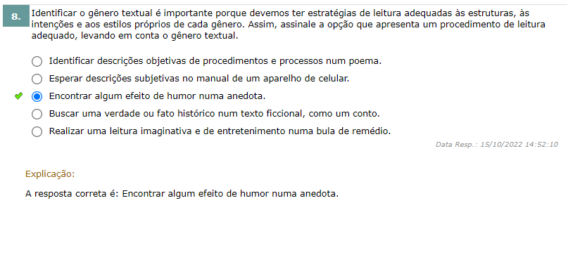 Português - E aí, qual é a resposta adequada para este