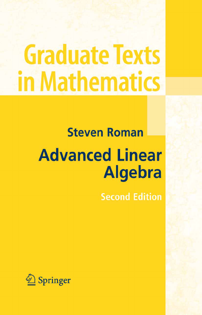 Advanced Linear Algebra Algebra Linear Ii 14