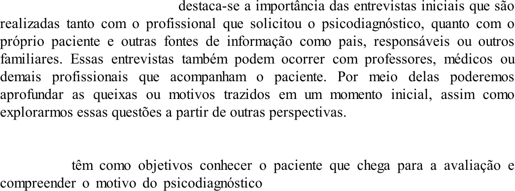 ANAMNESE - Psicodiagnóstico