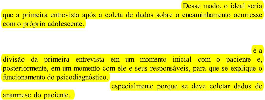 ANAMNESE - Psicodiagnóstico