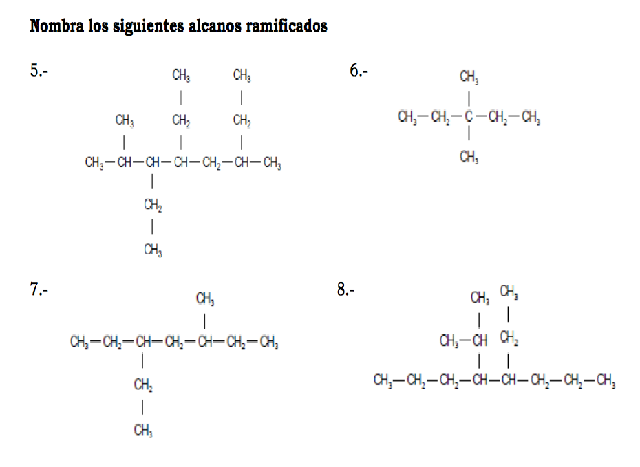 Ejercicios De Alcanos Quimica Organica I