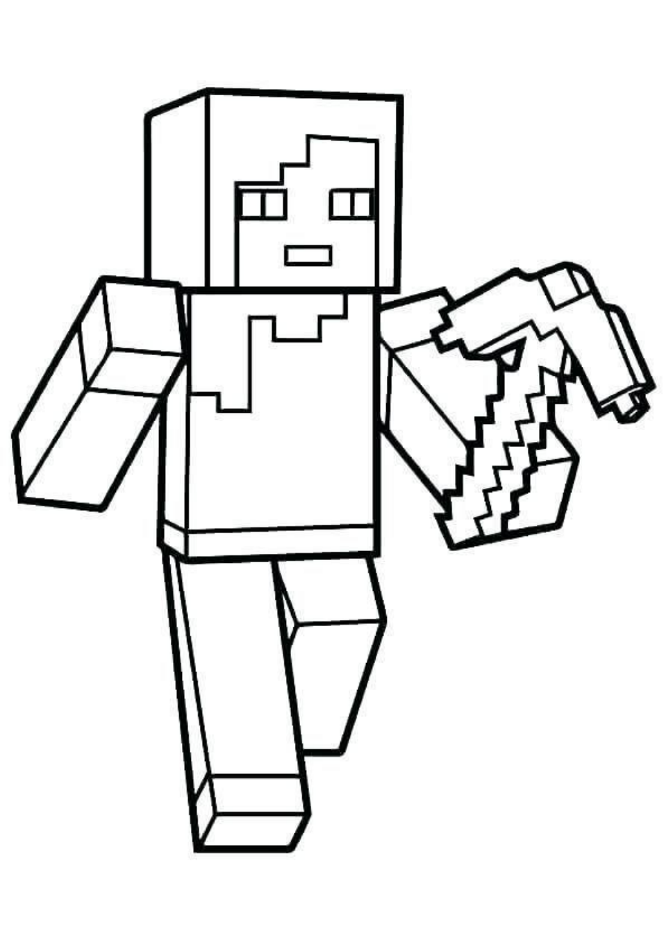 Minecraft para colorir e imprimir!