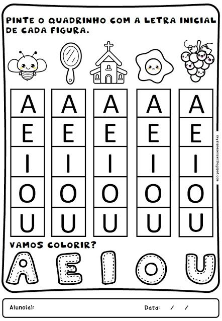 Atividades de colorir - Educação Infantil - Aluno On