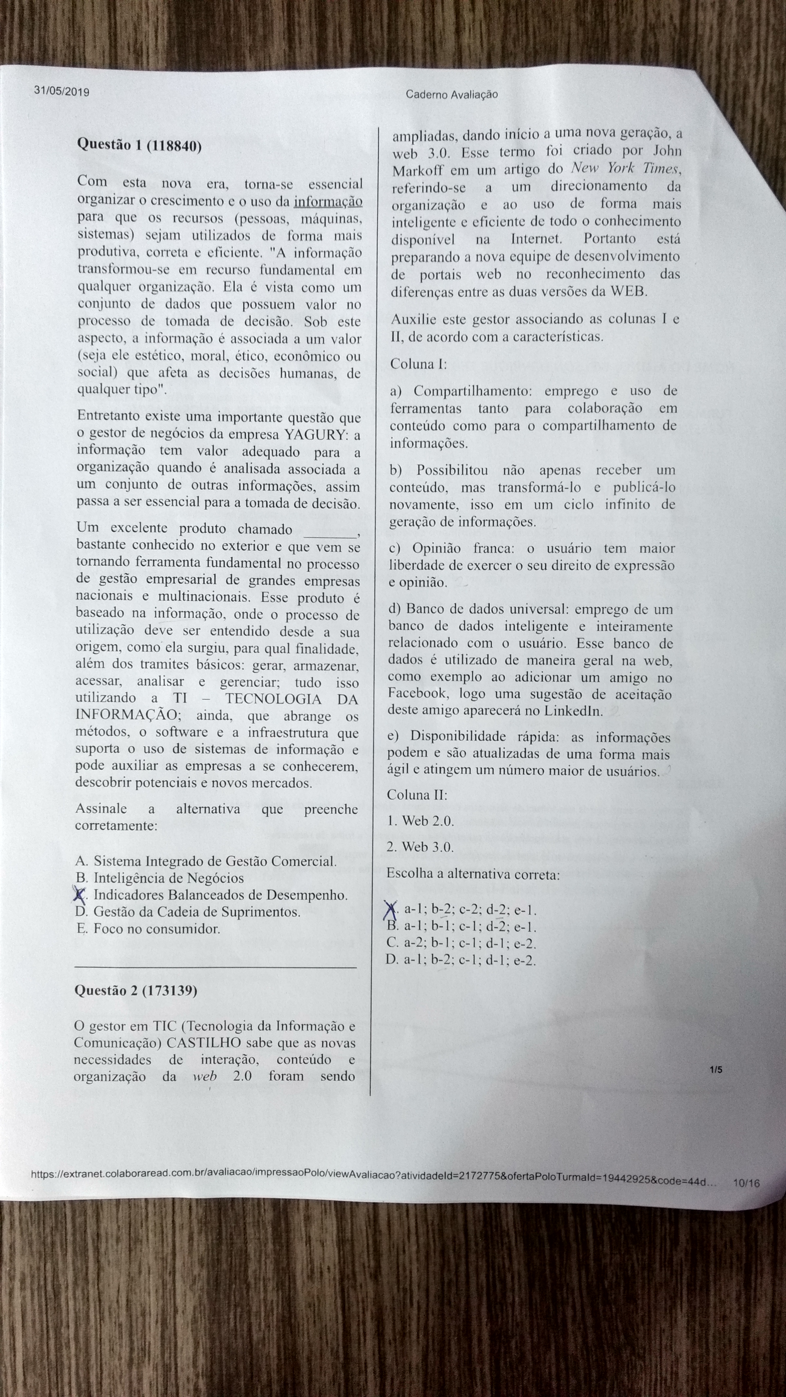 Prova Presencial Sistemas De Informação Gerencial Parte 1 Si Prova Presencial Sistemas De Informação