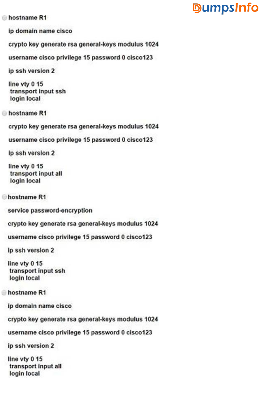 Free: Dumpsinfo Cisco 200-301 Exam Updated Questions - Clear and Objective  PDF Material for Quick Study | Passei Direto