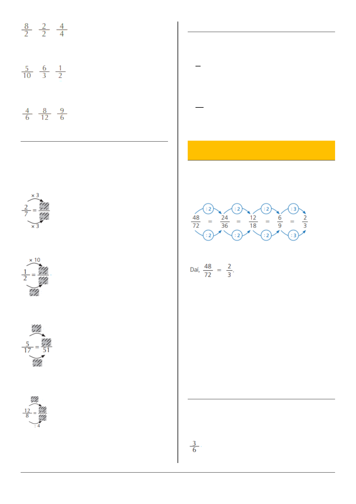 COMO SIMPLIFICAR A FRAÇÃO 24/36?  Simplificação de frações 