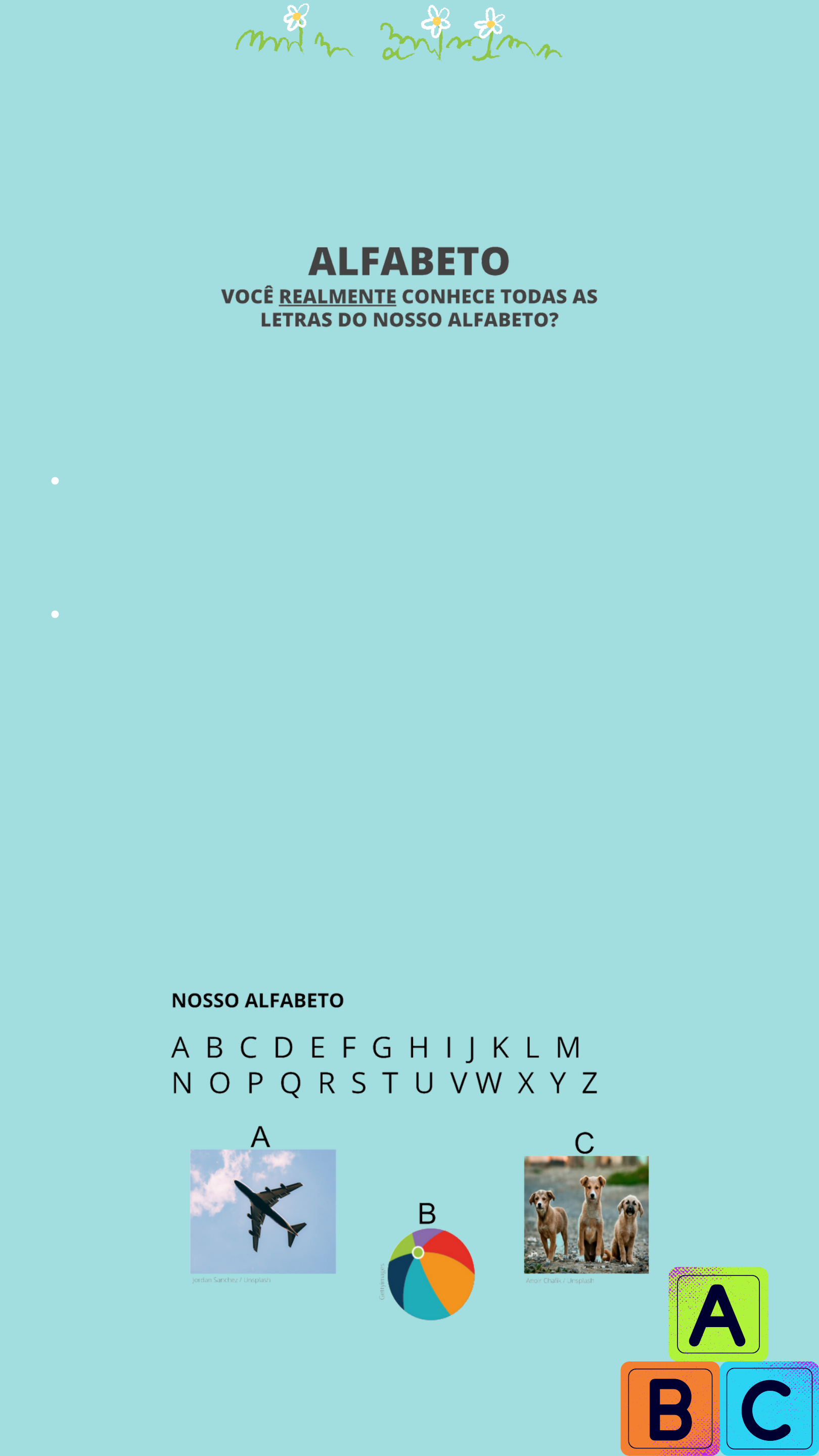 Alfabeto: letras e ordem - Planos de aula - 1º ano - Língua Portuguesa