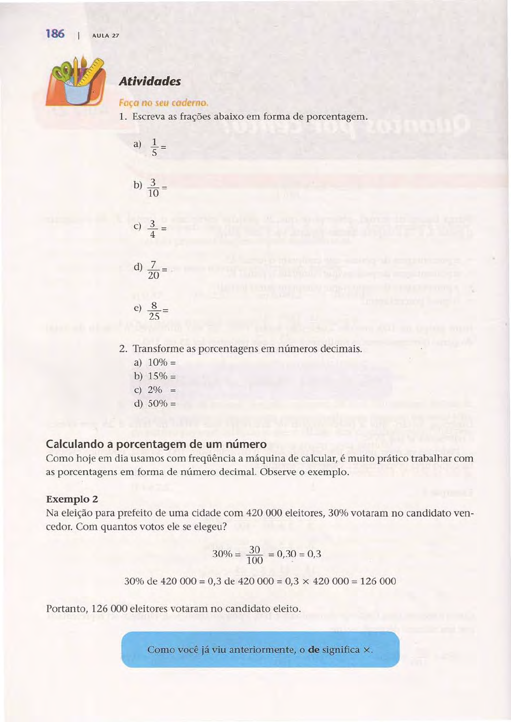 Como falar sobre Frações, Porcentagens e Números Decimais em