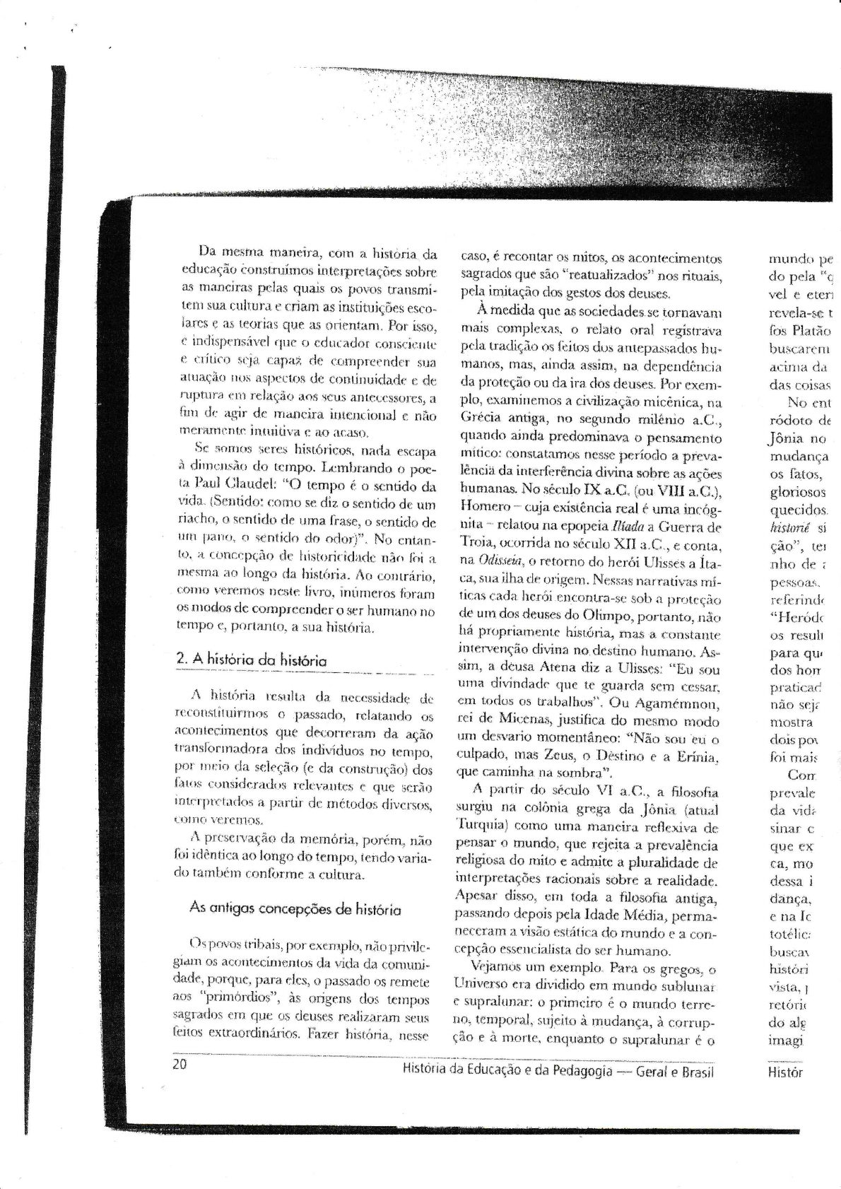 HISTÓRIA DA EDUCAÇÃOE DA PEDAGOGIA Pedagogia HISTÓRIA DA EDUCAÇÃOE DA PEDAGOGIA Pedagogia