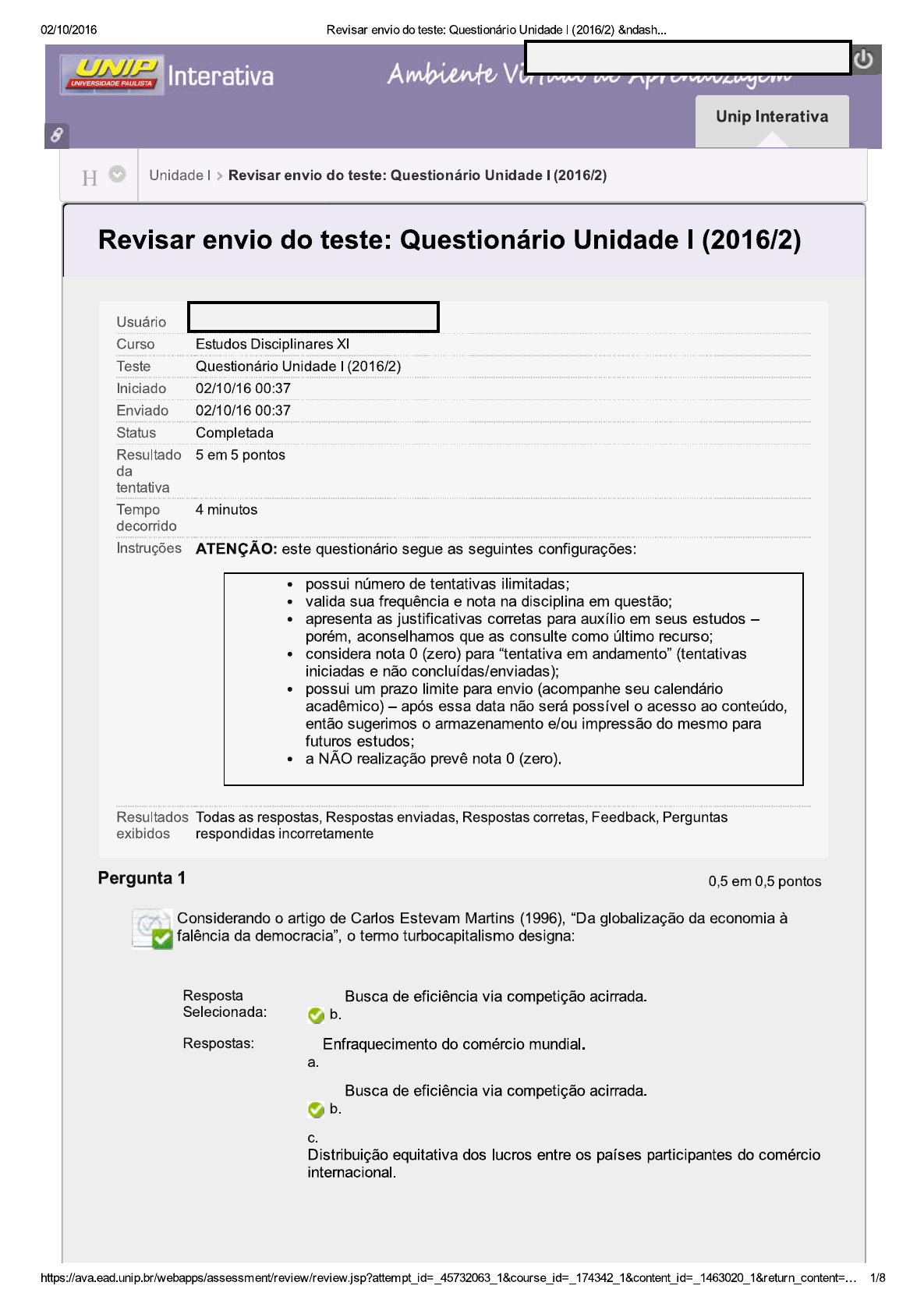 AVALIAÇAO ESTUDOS DISCIPLINARES X I VANDERLEIA - Segurança do Trabalho