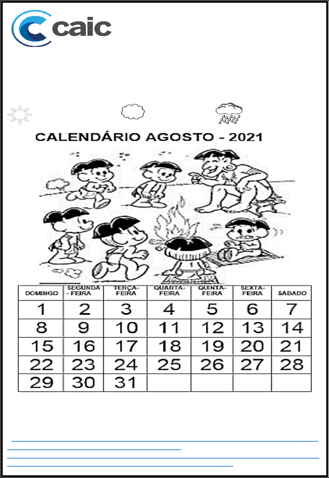 Profª: Ivani Ferreira: Plano de aula: Trabalhando com o calendário