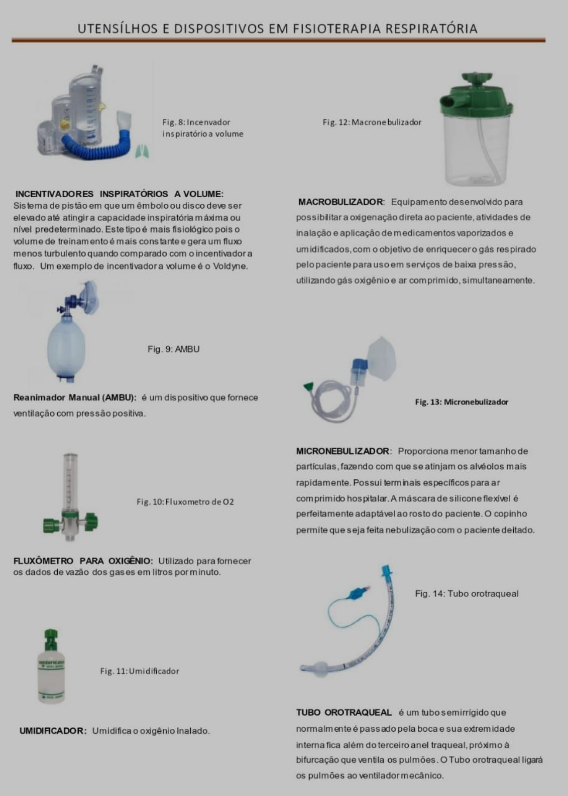 Aparelhos Respiratórios - Fisioterapia Respiratória