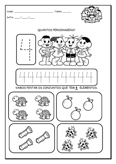 ATIVIDADE ALFABETIZAÇAO NUMERO 4 - Pedagogia