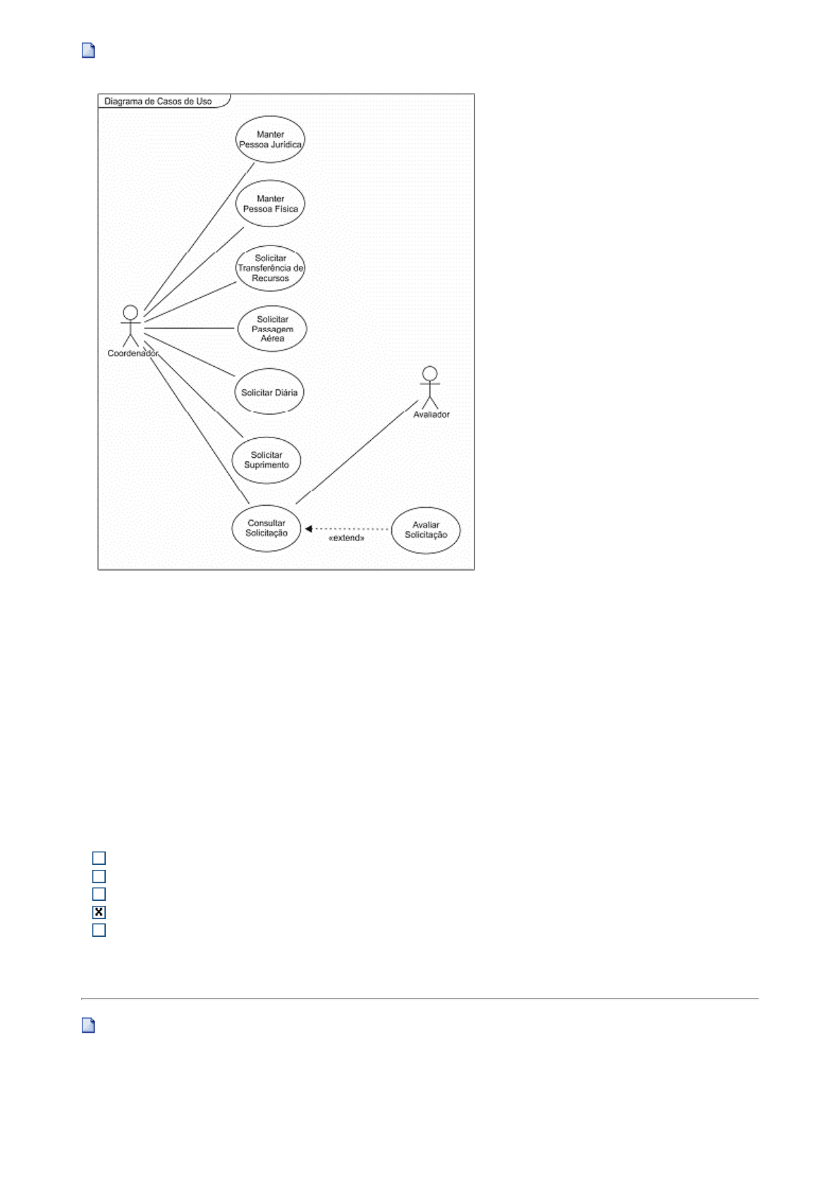 Considere o diagrama de caso de uso abaixo utilizado na UML