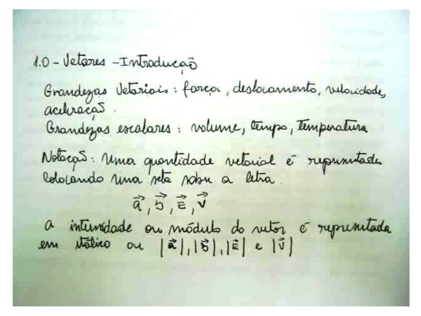 Aula Resumo Vetores - Álgebra Vetorial E Geometria Analítica