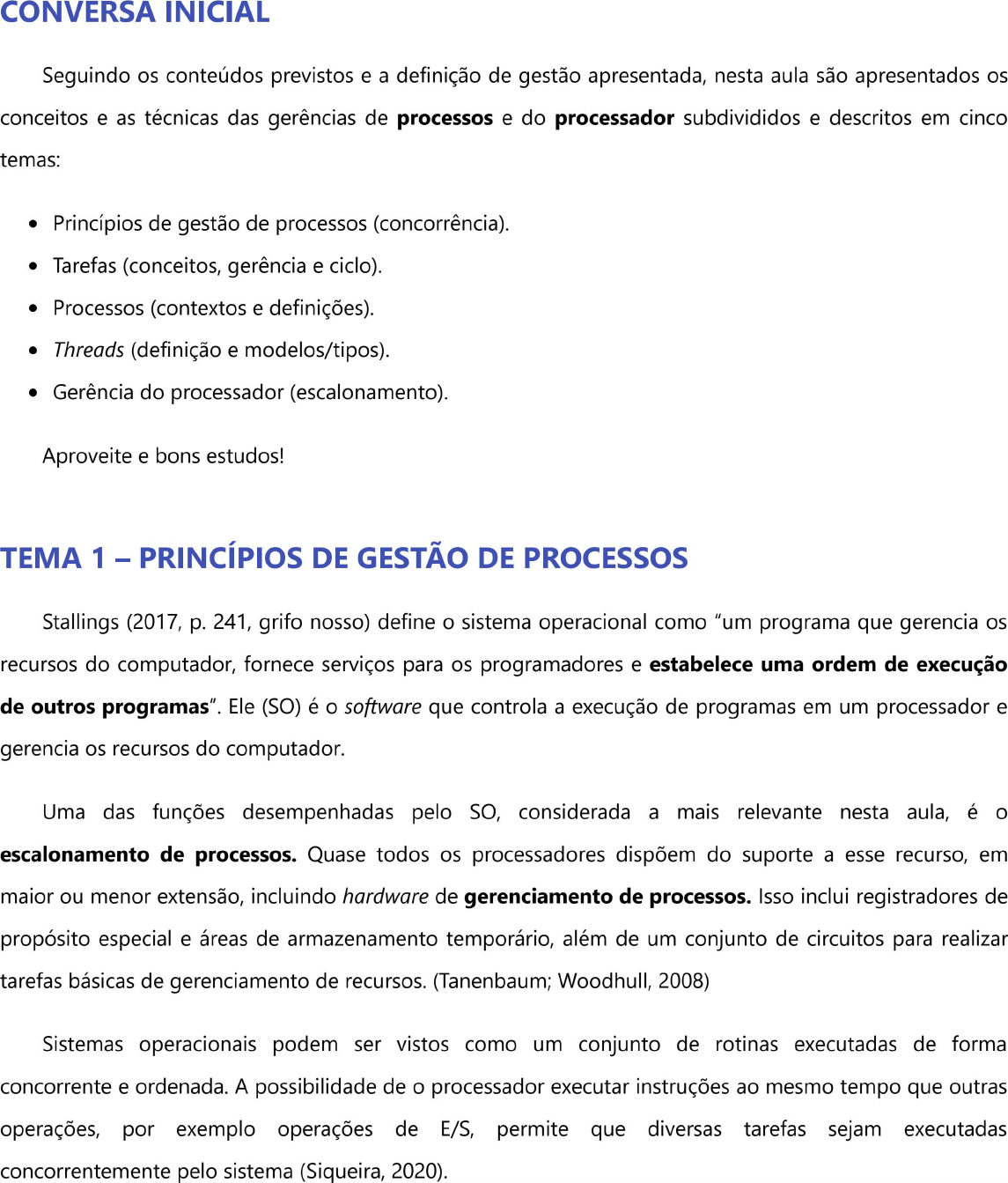 Texto Aula 2 Sistemas Operacionais Gerencia De Processos E Do ...