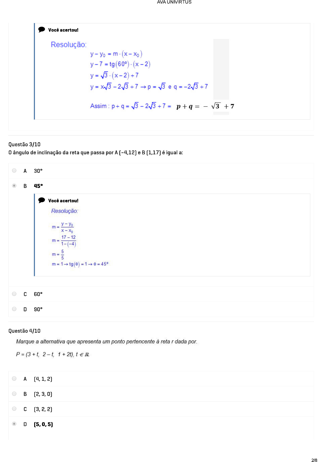 Apol 3 Geometria Analítica Gabarito 1 Grometria Anali 2611