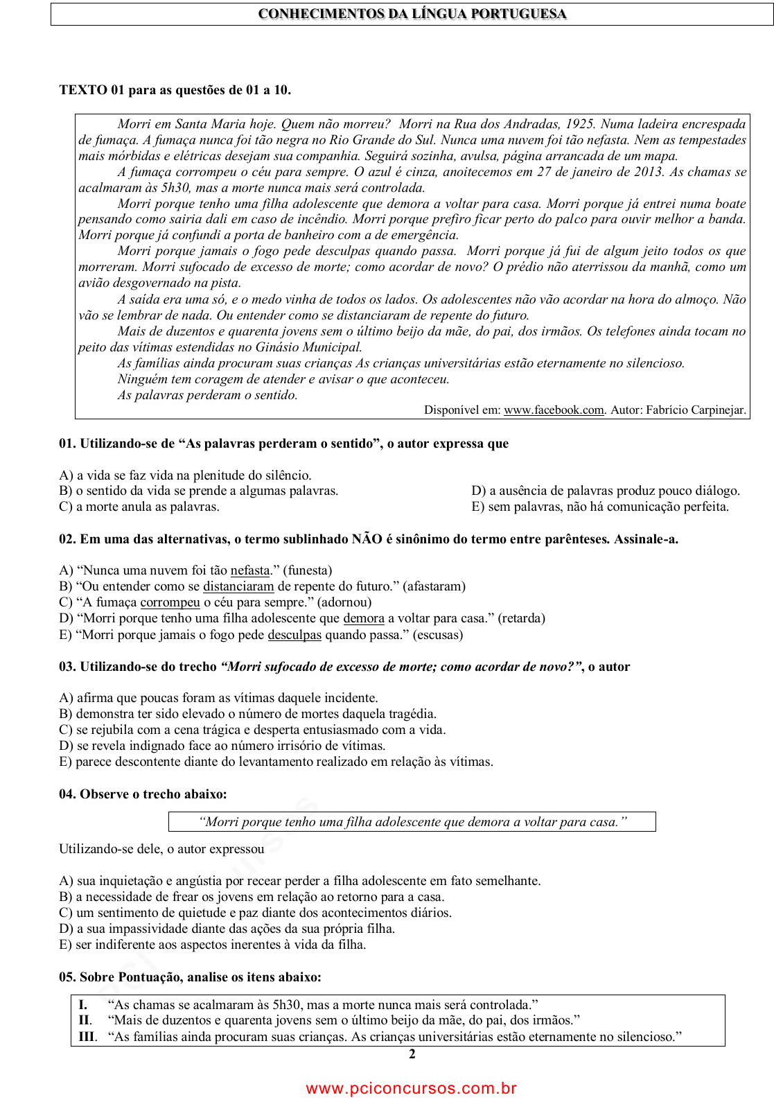 Prova COMPESA - UPENETIAUPE - 2013 - para Analista de Saneamento -  Engenheiro Mecânico.pdf - Provas de Concursos Públicos