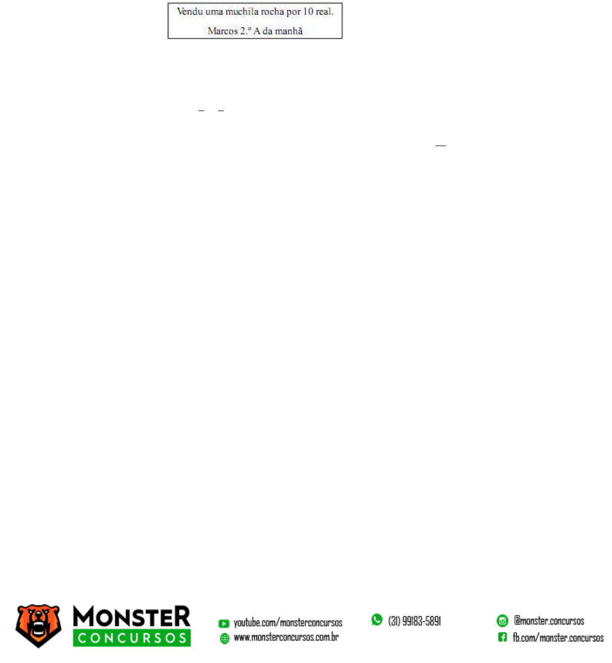 Resultado: Concurso Cultural Monster