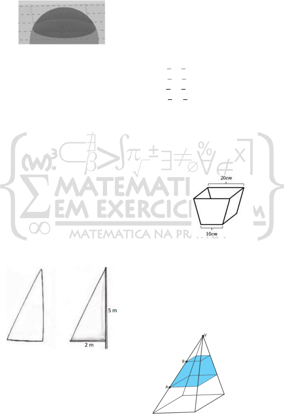 Exercícios - Geometria espacial (lista 2) - Matemática