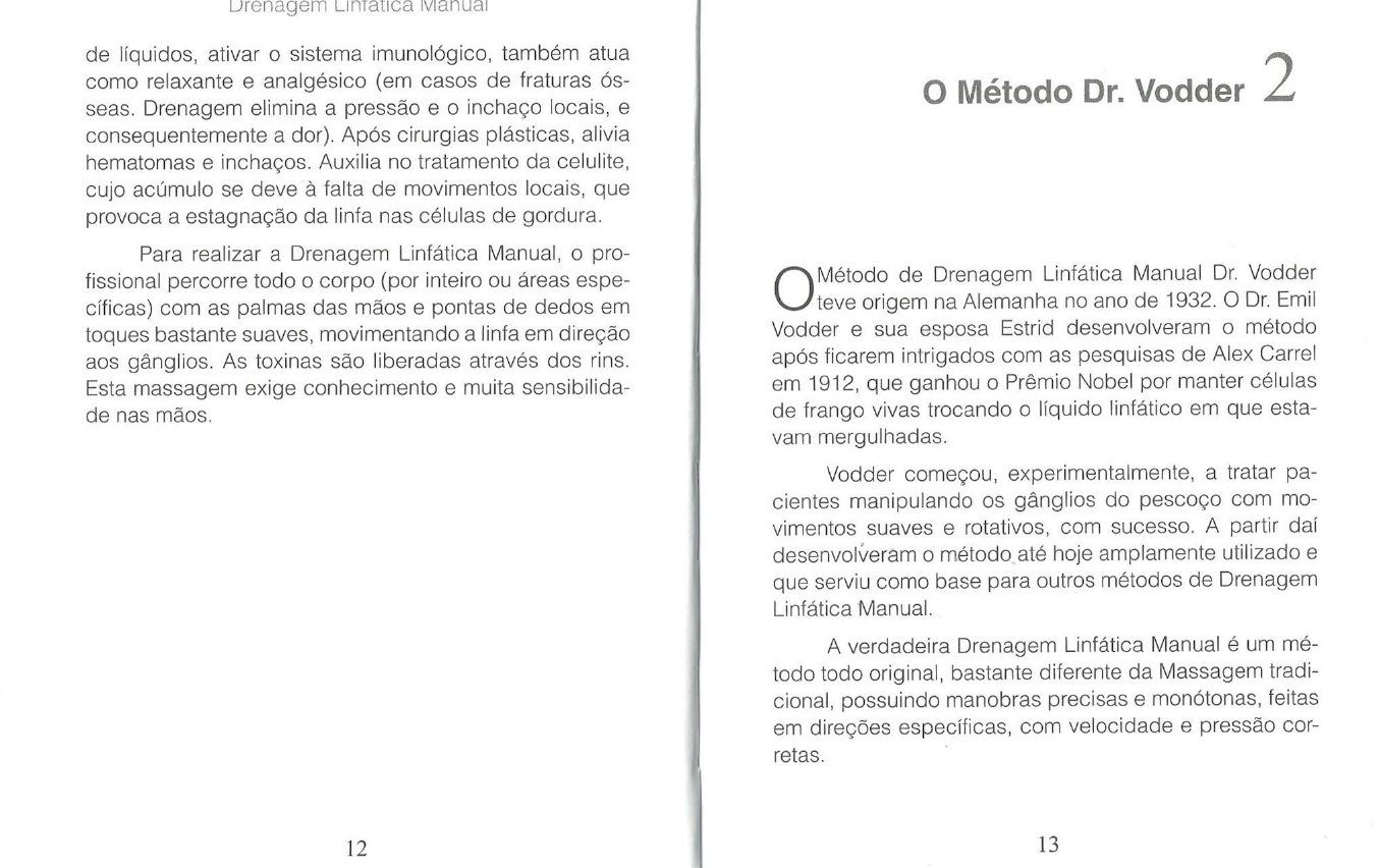 Vodder Drenagem Linfática Manual Método Dr Vodder - Drenagem Linfatica