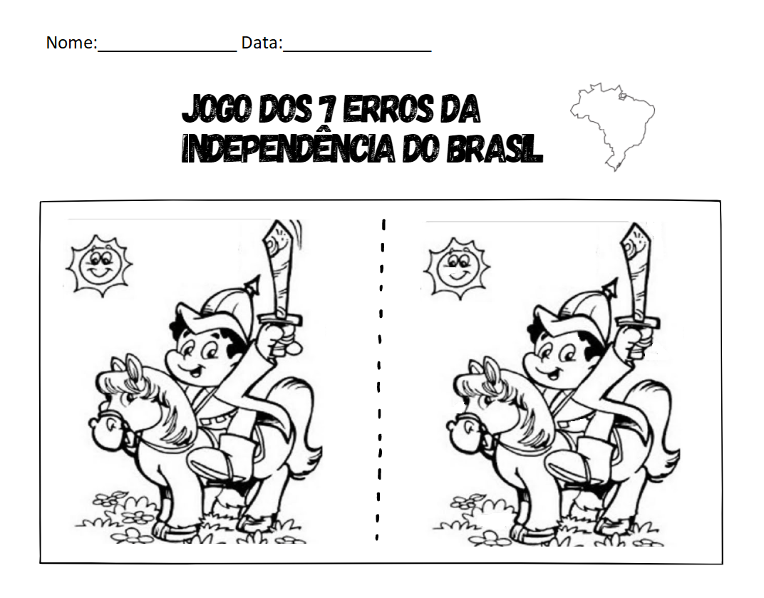 Jogo dos 7 erros - Independência do Brasil - Pedagogia