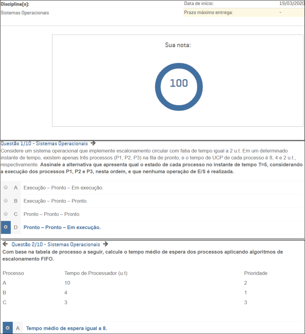 Atividade PrÁtica Sistemas Operacionais Uninter Sistemas Operacionais I