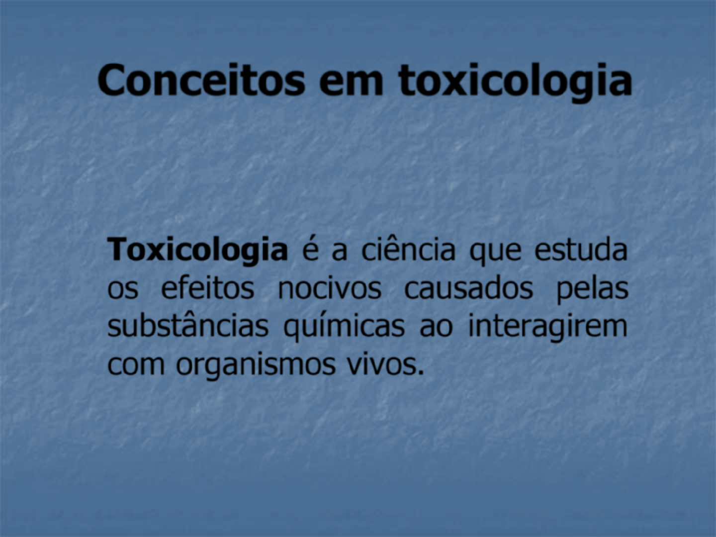 Curso a Distância de Toxicologia Ocupacional