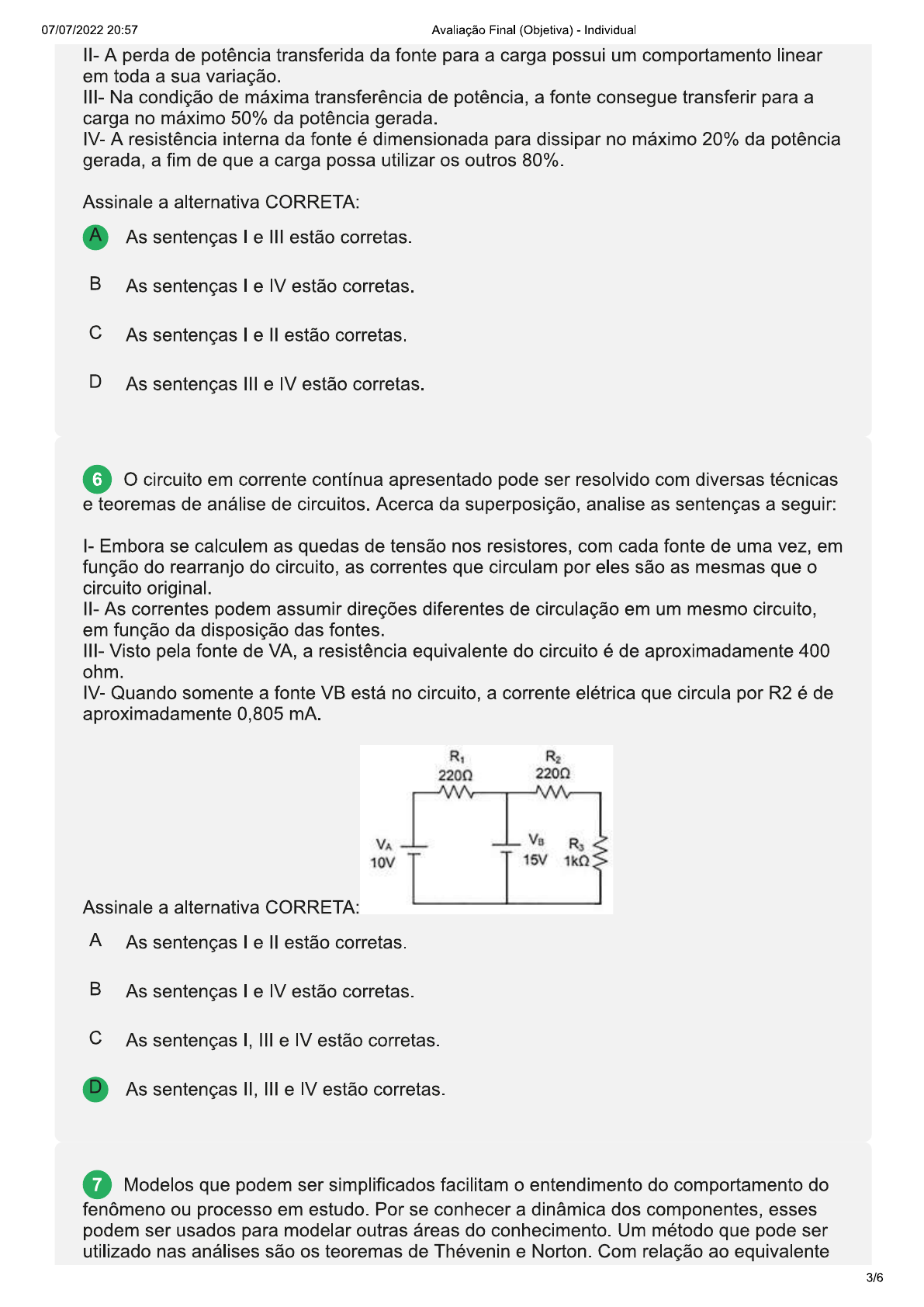 Práticas de Eletricidade e Eletrotécnica EEA125 Avaliação Final Discursiva Uniasselvi