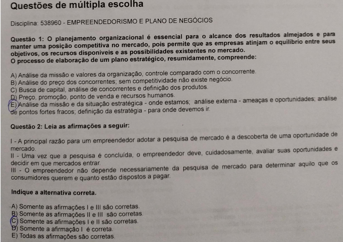 Empreendedorismo E Plano De Negócios - Administração