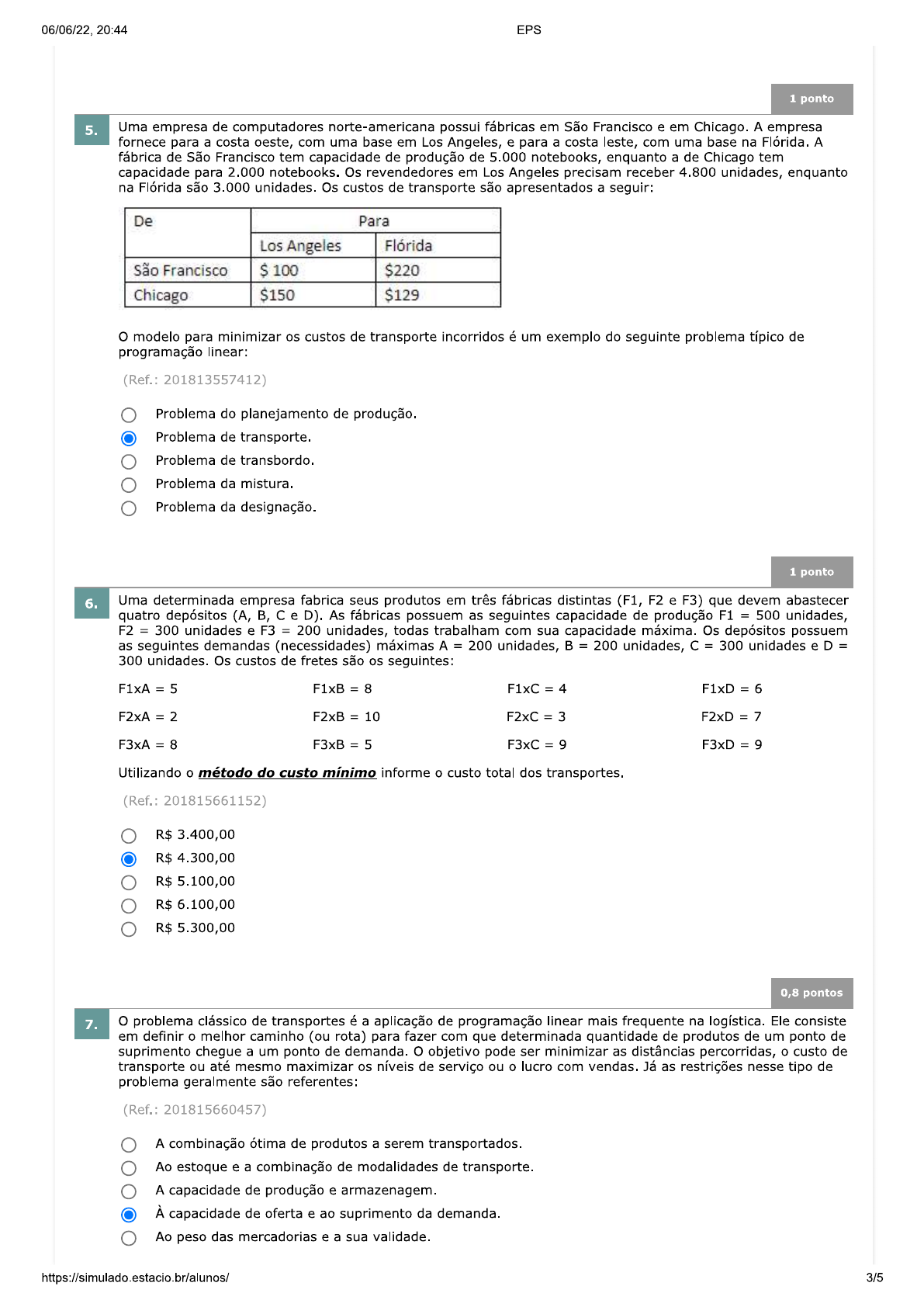 AV2 - GABARITO - Métodos Quantitativos