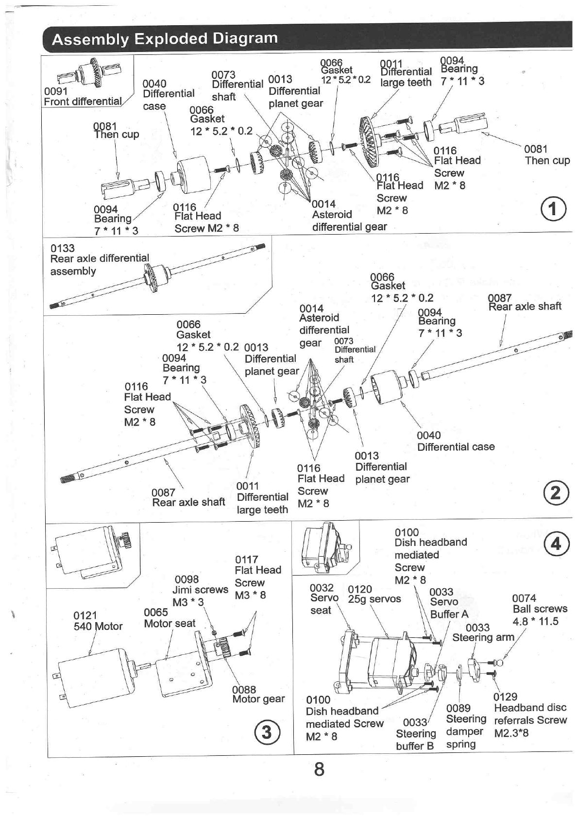 Wltoys 12428 hot sale parts list