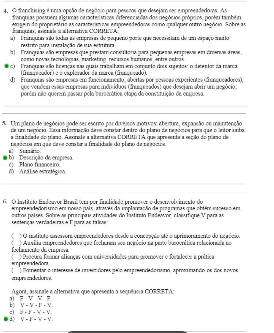 Prova De Empreendedorismo Unicesumar - RETOEDU