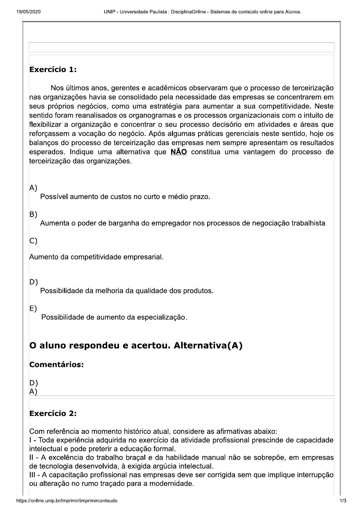 Ed Mod 1 Comportamento Humano Nas Organizações Psicologia 5920