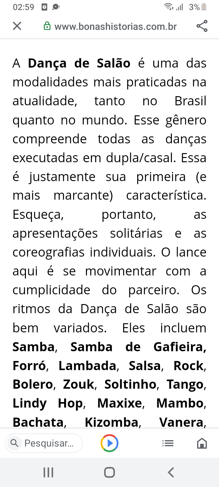 Danças de salão forro - Recursos de ensino