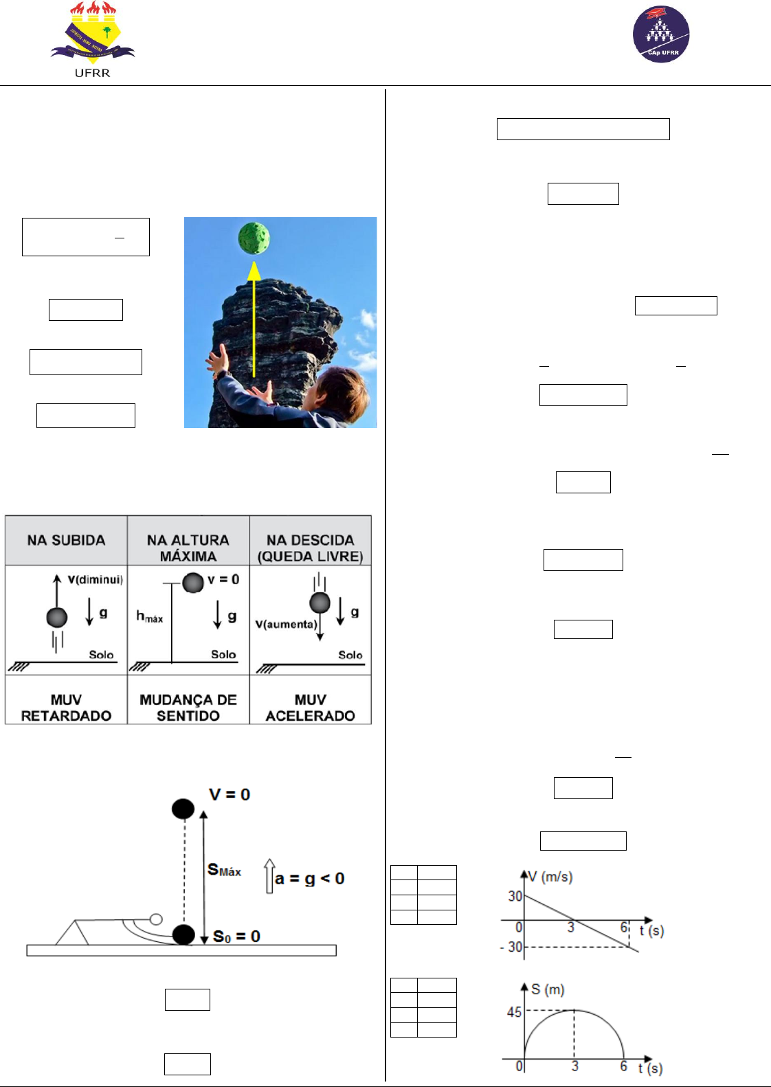 Exercícios De Queda Livre E Lançamento Vertical