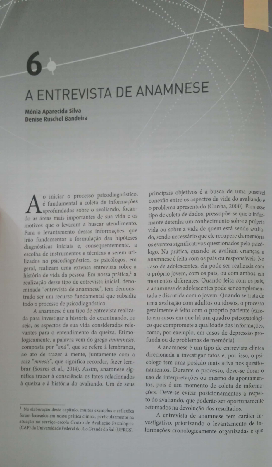 PSICOLOGIA--- Depressão, capítulo 4 ---- Anamnese e formulação de