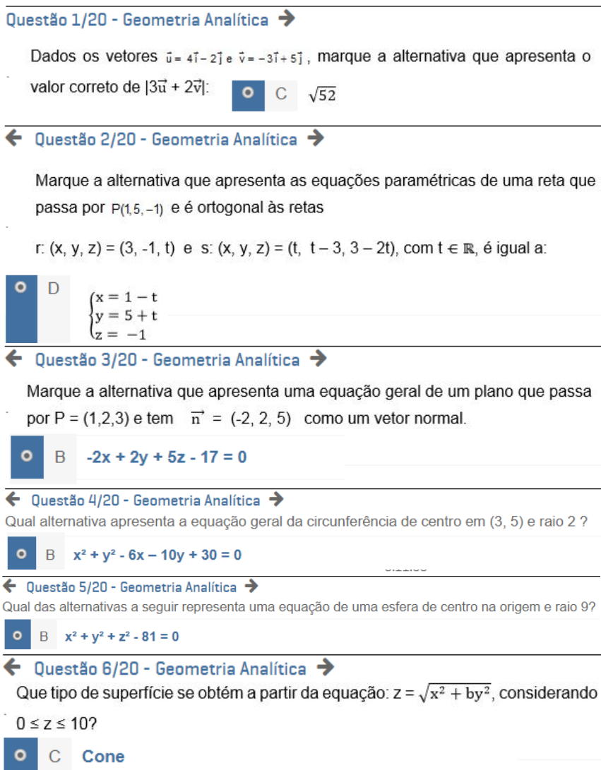 Apol 20 Geometria Analitica Geometria Analítica 4364